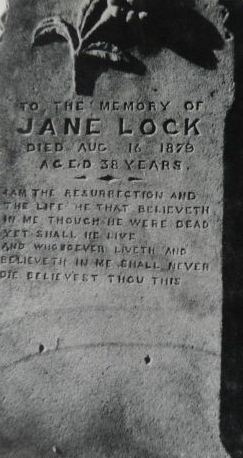 Tombstone of Jane Locke